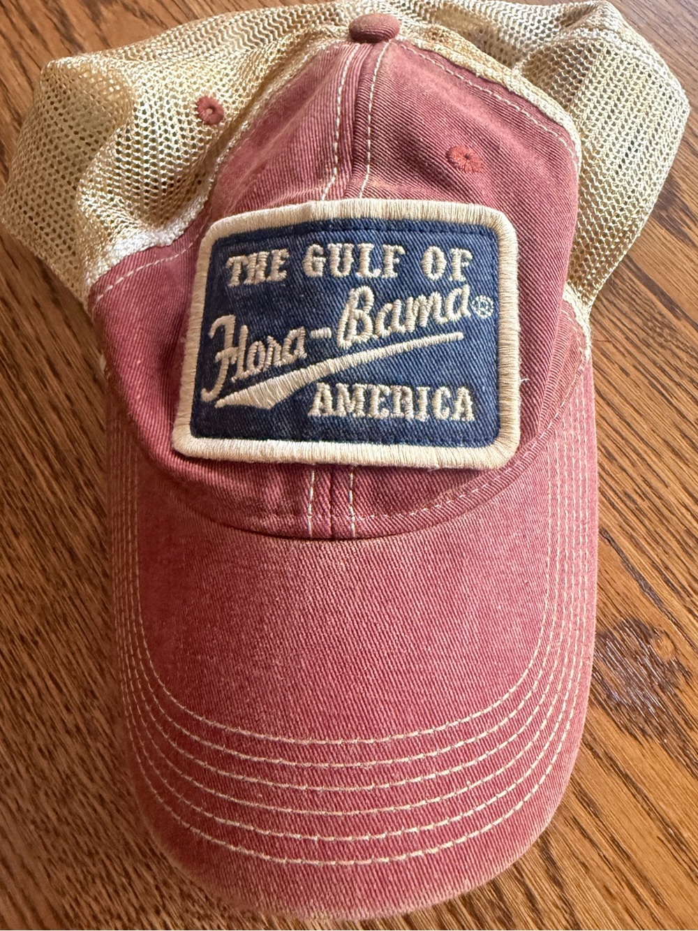 Flora-Bama ball cap The Gulf of America cap distressed red